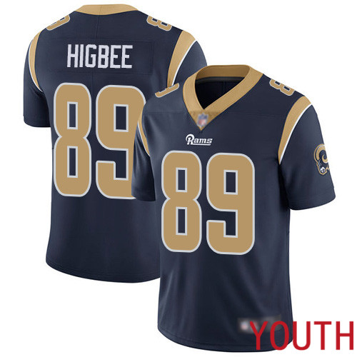 Los Angeles Rams Limited Navy Blue Youth Tyler Higbee Home Jersey NFL Football #89 Vapor Untouchable->youth nfl jersey->Youth Jersey